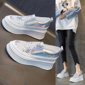 2024 primavera y otoño nuevo aumento deportes ocio fácil de usar zapatos de mujer de color de fantasía para viajeros - Product Image 6