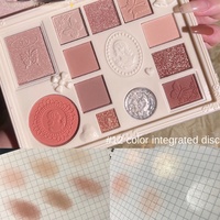 Fard à paupières multi-couleurs waterproof, nacré et mat, blush et illuminateur, poudre intégrée multi-usage pour maquillage des yeux effet ver à soie