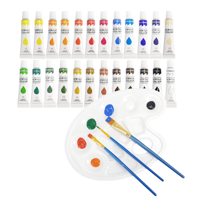 Горячая Распродажа краски для детей моющаяся краска бутылка моющаяся темпера краска яркие цвета акриловый стиль набор образовательных классов искусства набор