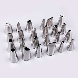 Stainless Steel Piping Nozzles 24 Piece Set For Cake <b>Cookie</b> Decorating DIY Baking <b>Tools</b> - Product Image 1