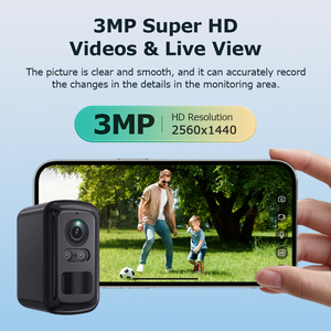 กล้องวงจรปิดไร้สาย 4K สำหรับภายนอกอาคาร ใช้พลังงานแบตเตอรี่ กล้อง WiFi พร้อมระบบมองเห็นกลางคืนแบบสี ตรวจจับความเคลื่อนไหวด้วย <span class=keywords><strong>AI</strong></span> รองรับแผงโซลาร์เซลล์ - Product Image 3