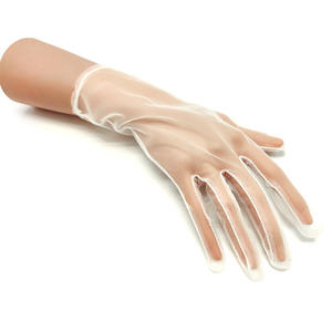 Mitaines transparentes de couleur unie, gants <span class=keywords><strong>en</strong></span> <span class=keywords><strong>Tulle</strong></span> Transparent Sexy, gants courts pour femmes, gants d'étiquette - Product Image 3