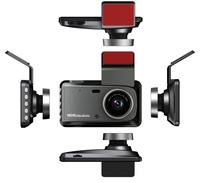 Caméra de tableau de bord mini 150 degrés 1080P IPS pour voiture, enregistreur vidéo DVR double objectif avant et arrière avec connexion Wi-Fi