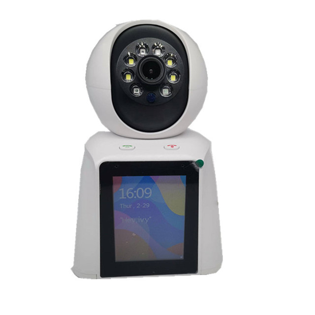 Video Calling Smart IP Camera 3.0Megapixels Wifi PT Dome Ip Camera With 2.8 Monitor 120 Wide View Visit by Cell Phone 2way Audio
