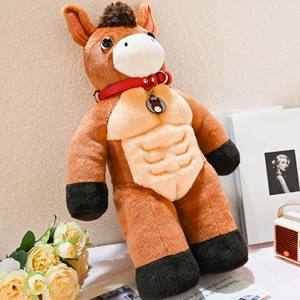 Peluche interactive sonore de 50 cm, mascotte de cheval du Nouvel An, personnalisable par le fabricant, certifiée CPC CE - Product Image 5