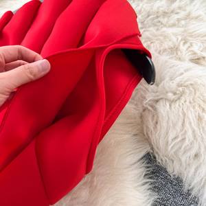 S-3XL यूरोपीय और अमेरिकी लाइट लक्जरी और उच्च अंत पोशाक 3 डी पेटल एज ड्रेस नो बेल्ट - Product Image 6