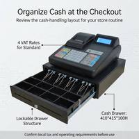 Système de point de vente LongFly LF500 avec clavier 64 touches, garantie de 3 ans, écran LED, caisse enregistreuse pour les petites entreprises et les restaurants
