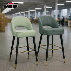 Taburete de Bar de madera de diseño moderno con asiento de cuero PU para el hogar, Bar, Hotel, restaurante, cafetería, mostrador y asiento de isla de <span class=keywords><strong>cocina</strong></span> - Product Image 1