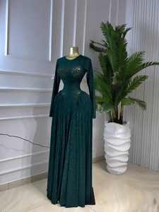 Abito Elegante Stampato 2026 con <span class=keywords><strong>Maniche</strong></span> <span class=keywords><strong>Lunghe</strong></span> in Rete e <span class=keywords><strong>Schiena</strong></span> <span class=keywords><strong>Scoperta</strong></span> per un Look da Spiaggia Include un strato interno. - Product Image 3