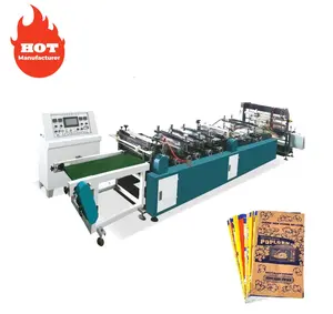 Automatic High Speed Microwave Popcorn Paper Bag Making Machine With Central And Bottom Sealing