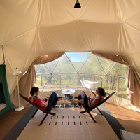 Kit de Tente Dôme Géodésique de Luxe pour Glamping, Hôtel et Complexe Hôtelier, Maison Préfabriquée en PVC à Vendre