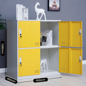 خزانة خزانة معدنية برموز من الفولاذ المقاوم للماء مع قفل مفتاح ، هيكل تدق لأسفل قابل للتعديل للحمامات/الفنادق والمرائب - Product Image 1