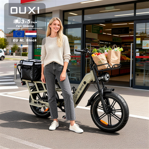 Vélo <span class=keywords><strong>cargo</strong></span> électrique tout-terrain OUXI Q10 1000W, pneus larges, vélo familial, cadre robuste, deux <span class=keywords><strong>places</strong></span>, longue autonomie, vélo électrique - Product Image 1