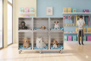 Ветеринарное оборудование ADZIA из экологически чистой нержавеющей стали: современные вольеры и клетки для собак для ухода за питомцами - Product Image 2