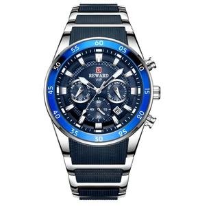 REWARD RD 81011M Reloj de Cuarzo Masculino de Alta Gama con Correa de Acero Inoxidable, Resistente al Agua, Cronógrafo Multifunción - Product Image 2