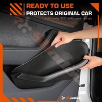 Boîte de rangement pour fentes de porte de voiture, accessoires d'organisation pour Tesla Model Y avant/arrière, TPE 4 pièces, imperméable, antidérapant