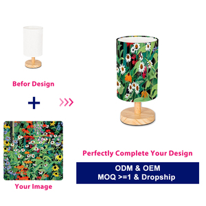 Lámpara de mesa LED personalizada con impresión personalizada, decoración moderna para el hogar, para dormitorios y Escritorio de oficina, lámpara cilíndrica bajo demanda - Product Image 2