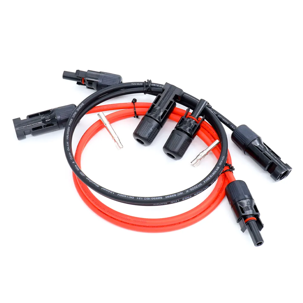 Solar Panel 2.5mm 6mm2 10mm2 Extension Copper Wire With Connector Photovoltaic Special Dc Cable Extension Cable Solar