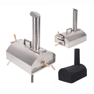 <span class=keywords><strong>Horno</strong></span> de <span class=keywords><strong>Pizza</strong></span> Portátil de Acero Inoxidable con Pellets de Madera, Calentamiento Rápido, con Termómetro, para Acampar y Cocinar al Aire Libre, de Fábrica OEM - Product Image 2