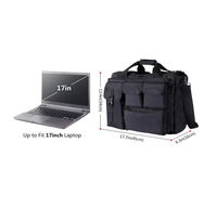 Sacoche pour ordinateur portable en polyester d'extérieur 17 pouces pour hommes, mallette multifonction avec sacs à main à bandoulière, mallette pour ordinateur portable