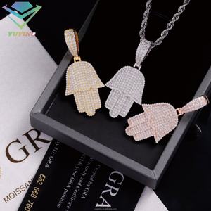 Pendentif personnalisé Yy en argent 925, 3 tons, bijoux hip-hop avec testeur de diamant, pendentif et breloque personnalisés en moissanite - Product Image 3