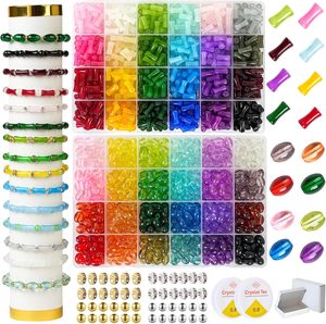 Kit di Decorazione per Orologi con 1200 Perline di Vetro, 48 Colori, Perline di Cristallo di Forma Insolita Ovali, Prodotte in Cina, per Creazioni Fai-da-Te e Gioielli - Product Image 1