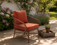 Coussin de chaise d'extérieur en mousse à cellules ouvertes, hydrofuge, résistant aux UV, séchage rapide, antidérapant, avec support en terre cuite pour bord de boîte