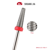 SHUANGJIA Mini 5 en 1 Embouts de ponceuse à ongles, embout conique à pointe plate, outil de dépose de gel, accessoires de manucure pour ponceuses électriques