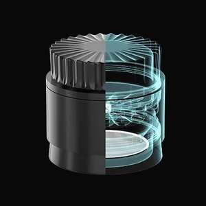 Smerigliatrice ceramica 3.0 denti a raggi di sole 5 pezzi in alluminio ceramica smerigliatrice per erbe con contenitore per negozio di fumo - Product Image 1