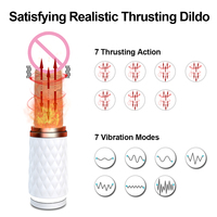 Dildo Automático con 14 Modos de Funcionamiento, Múltiples Escenas, Fuerte Retracción y Calentamiento Inteligente, con Ventosa para Mujeres