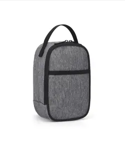 2023 nouveau style gris mini école et pique-nique sac à lunch isolé avec poche