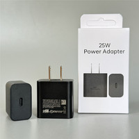 Adaptateur de voyage pliable à charge rapide électrique 25W PD QC3.0 USB-C avec chargeur mural pour S25/S24/S23/Note 20