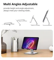 Support de téléphone portable réglable en alliage d'aluminium pour iPad Pro Mini iPhone Xiaomi Huawei Tab