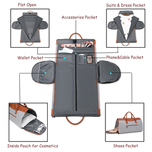 Custom Womens Convertible <b>Garment</b> <b>Bags</b> for <b>Travel</b> <b>Garment</b> Duffle <b>Bag</b> Suit Custom Wedding Dress <b>Garment</b> <b>Bags</b> for Suit - Product Image 4