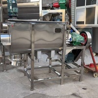 Mélangeur horizontal à double ruban en acier inoxydable 100 litres pour café instantané, lait en poudre, orge, sucre et gommage – Machine à mélanger