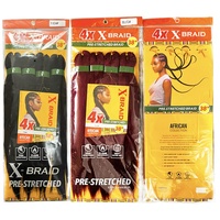 Offre Spéciale : Mèches tressées pré-étirées 4X, 38 pouces, pour tressage facile, fibres thermoformables à l'eau chaude, extensions capillaires brutes africaines