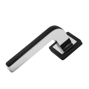 Modern Mat Siyah Kare Rozet Kolları Krom Siyah Kollu Kapı Kilidi Otel Kapı Kilitleri İç Kapılar İçin Kolu Seti - Product Image 3