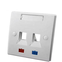 Placa frontal Keystone de un solo puerto para cable RJ45 Cat6 de plástico ABS de alto impacto, tipo 3M, placa frontal Keystone 3M, placa frontal de red
