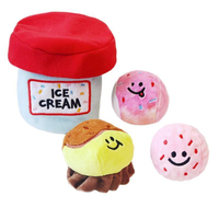 Jouet pour chien en forme de glace, résistant aux morsures, jouet en peluche écologique, animal en peluche, jouet à mâcher pour chien