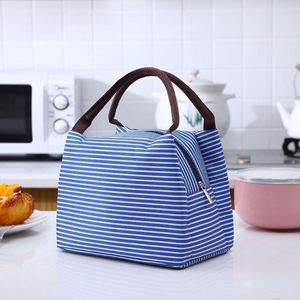 Sac isotherme de pique-nique portable et tendance en tissu Oxford multicolore avec fermeture éclair pour aliments, idéal pour les voyages - Product Image 4