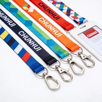 CH Wholesale Sublimation Printing Polyester Lanyards With Logo Custom Certification Keychain OEM ODM ECO Promotion Event Gifts