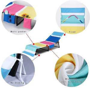 Customized leisure chair rectangular recycled material ultra-fine fiber beach <b>towel</b> dry beach <b>towel</b> leisure chair cover bag - Product Image 4