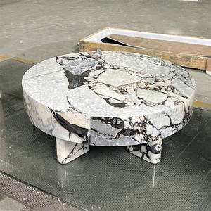 Modern lüks Galaxy mavi mermer sehpa büyük Plinths özelleştirilebilir boyut ve şekil oturma odası mobilya merkezi tabloları - Product Image 3