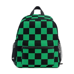Sac à dos pour enfants personnalisé, nouvelle mode, imprimé à carreaux verts, sac à dos imperméable pour l'école primaire, sacs d'école antivol - Product Image 1