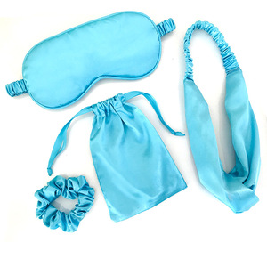 Conjunto de máscaras de ojos <span class=keywords><strong>con</strong></span> logotipo personalizado, sombreado, buen sueño, viaje, satén, máscara de ojos para <span class=keywords><strong>dormir</strong></span> <span class=keywords><strong>con</strong></span> bolsa y pelo Scrunchy - Product Image 5