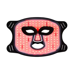 Spot marchandises visage et cou thérapie par la lumière LED rouge masque facial en silicone lumière laser masque de lumière rouge