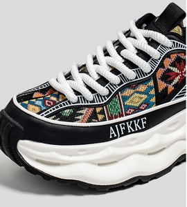 <span class=keywords><strong>Scarpe</strong></span> da uomo personalizzate stile nicchia tessuto con fondo spesso stampa maglia traspirante leggero e resistente all'usura <span class=keywords><strong>scarpe</strong></span> sportive Casual - Product Image 4