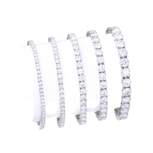Bijoux de mode en argent 925 plaqué or avec moissanite VVS, bracelet chaîne et maillons certifié par un tiers, idéal pour cadeau et soirée, pour hommes et femmes - Product Image 1