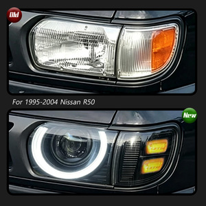 TYPY for 1995-2004 Nissan R50 headlight assemblies <b>LED</b> <b>projector</b> headlights with daytime running <b>lights</b> and turn signals - Product Image 3