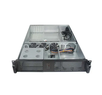 Boîtier PC industriel double système 2U ATX personnalisé, châssis compact pour montage en rack avec ventilateur, matériau plastique en stock